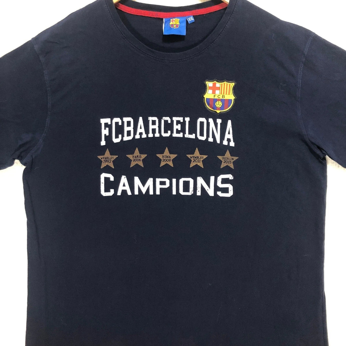 FC Barcelona Champions Soccer Football Graphic Tee XXL Unisex