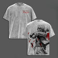Hawks My Hero Academia Mens Womens Vintage Washed Oversized Tee Unisex