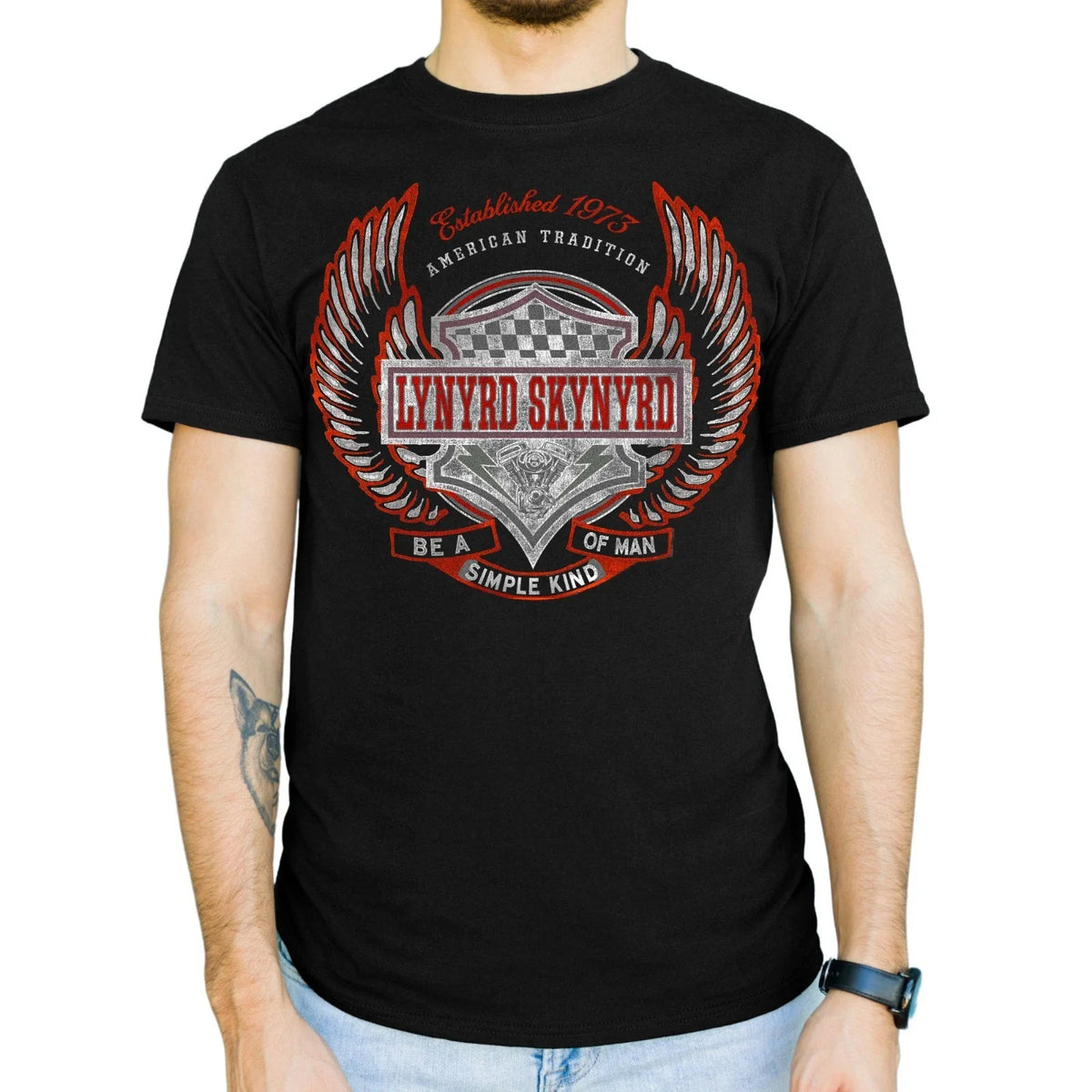 Lynyrd Skynyrd Simple Man American Rock Retro 70s Biker Official Men's Unisex