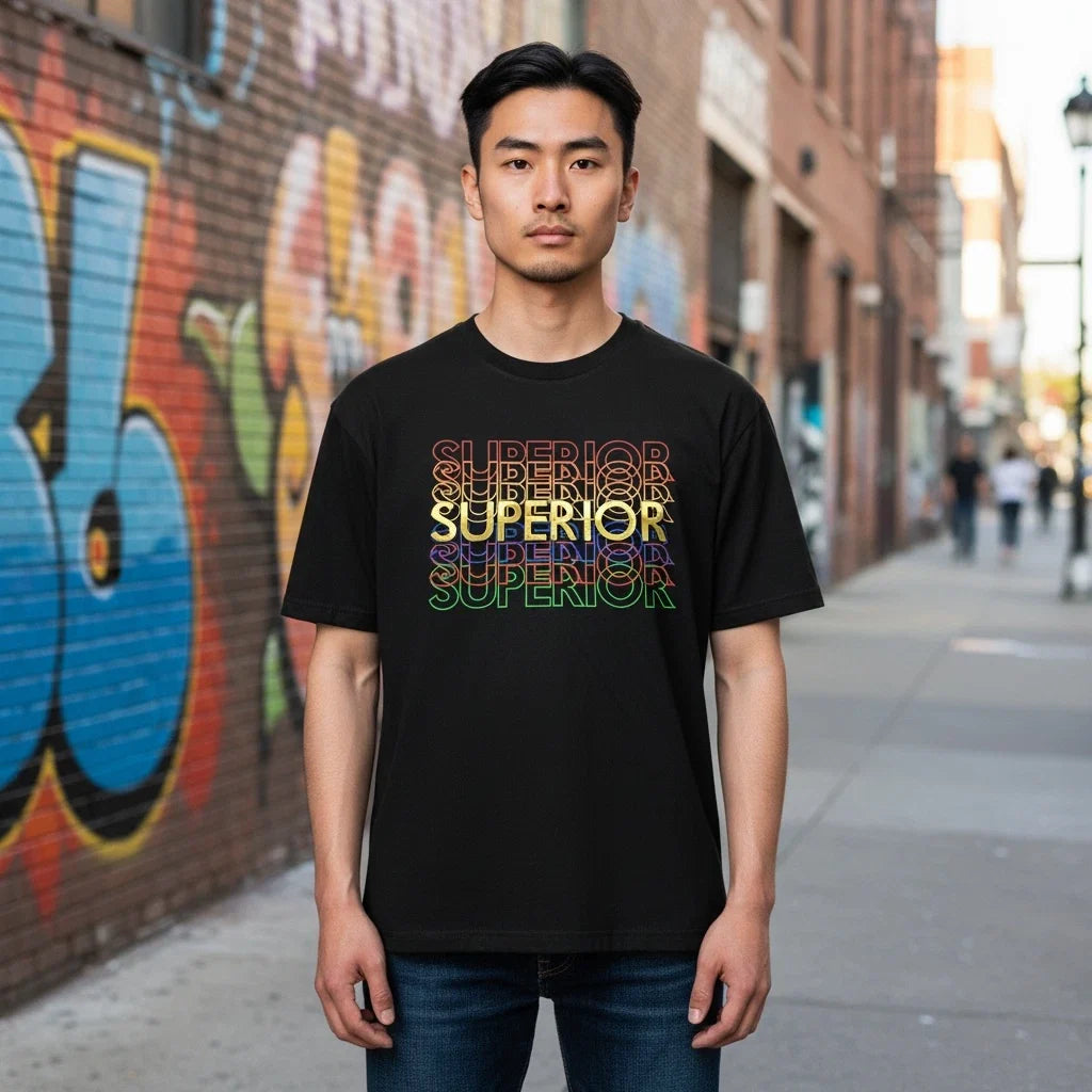 Bushwick Supply New York 3D SUPERIOR Black MENS SMALL Metallic Tee Unisex