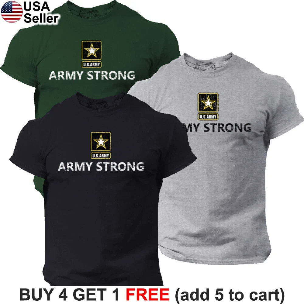 US Army Strong USA Military Patriotic Gym PT Physical Training BUA01 Unisex