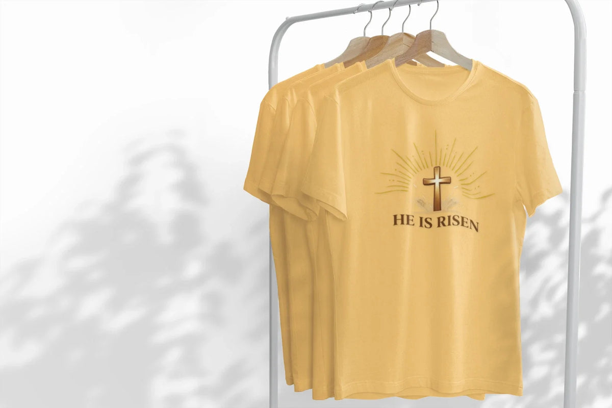 He Is Risen Cross Christian Easter Faith Unisex