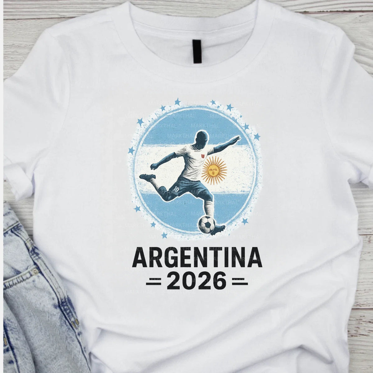 Argentina 2026 World Soccer TShirt Futbol Shirt Flag Tee Gildan Unisex Unisex