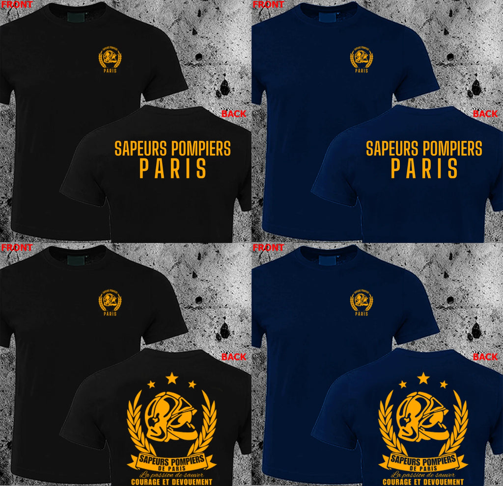New Sapeurs Pompiers Paris France Firefighter Fire Department Brigade T-shirt HQ