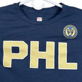MLS Philadelphia Union PHL Soccer Mens Medium Navy Blue Tee Shirt Futbol Unisex