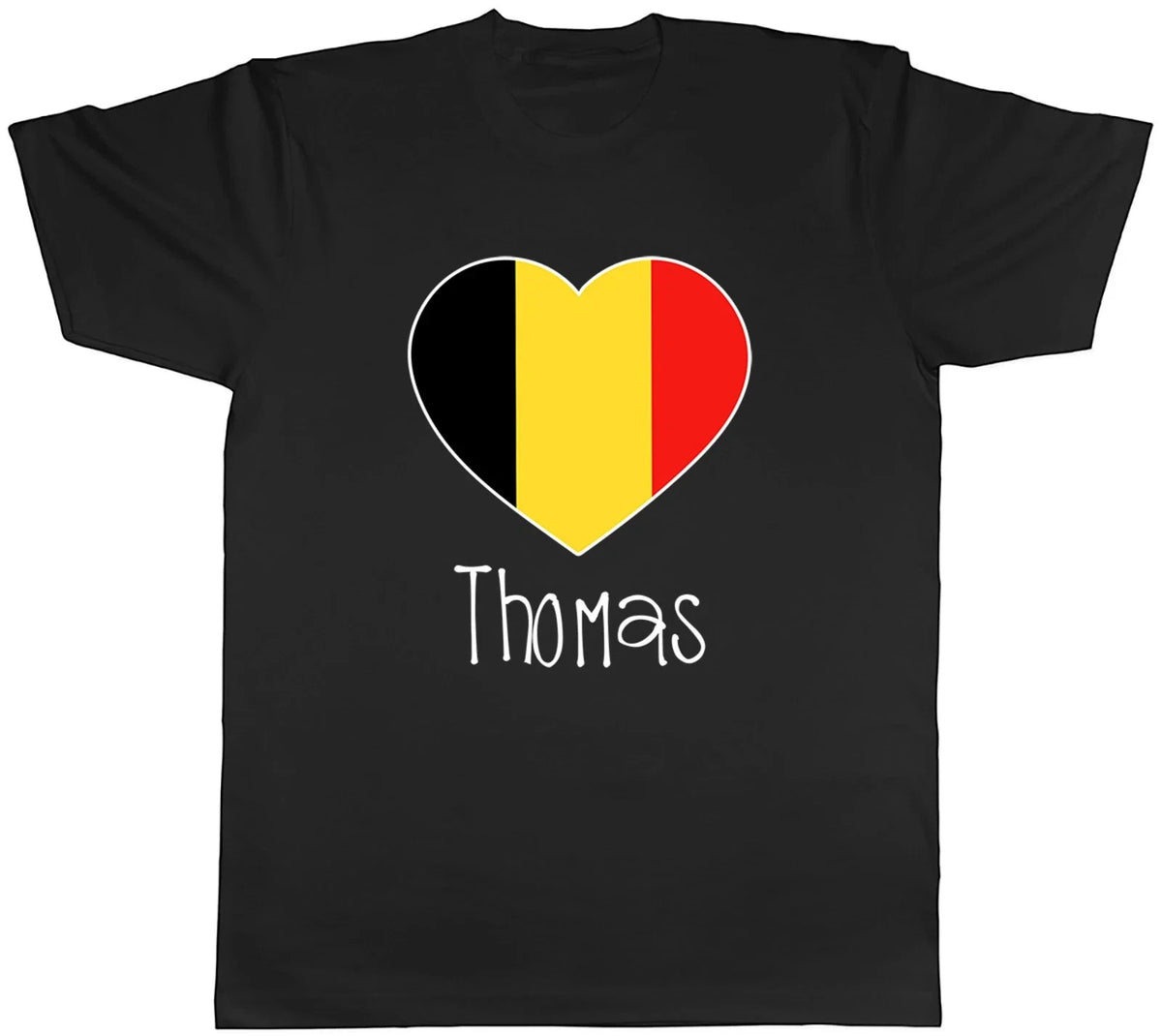 Personalised Love Belgium Football Fan Supporter Mens Tee Gift Top Unisex