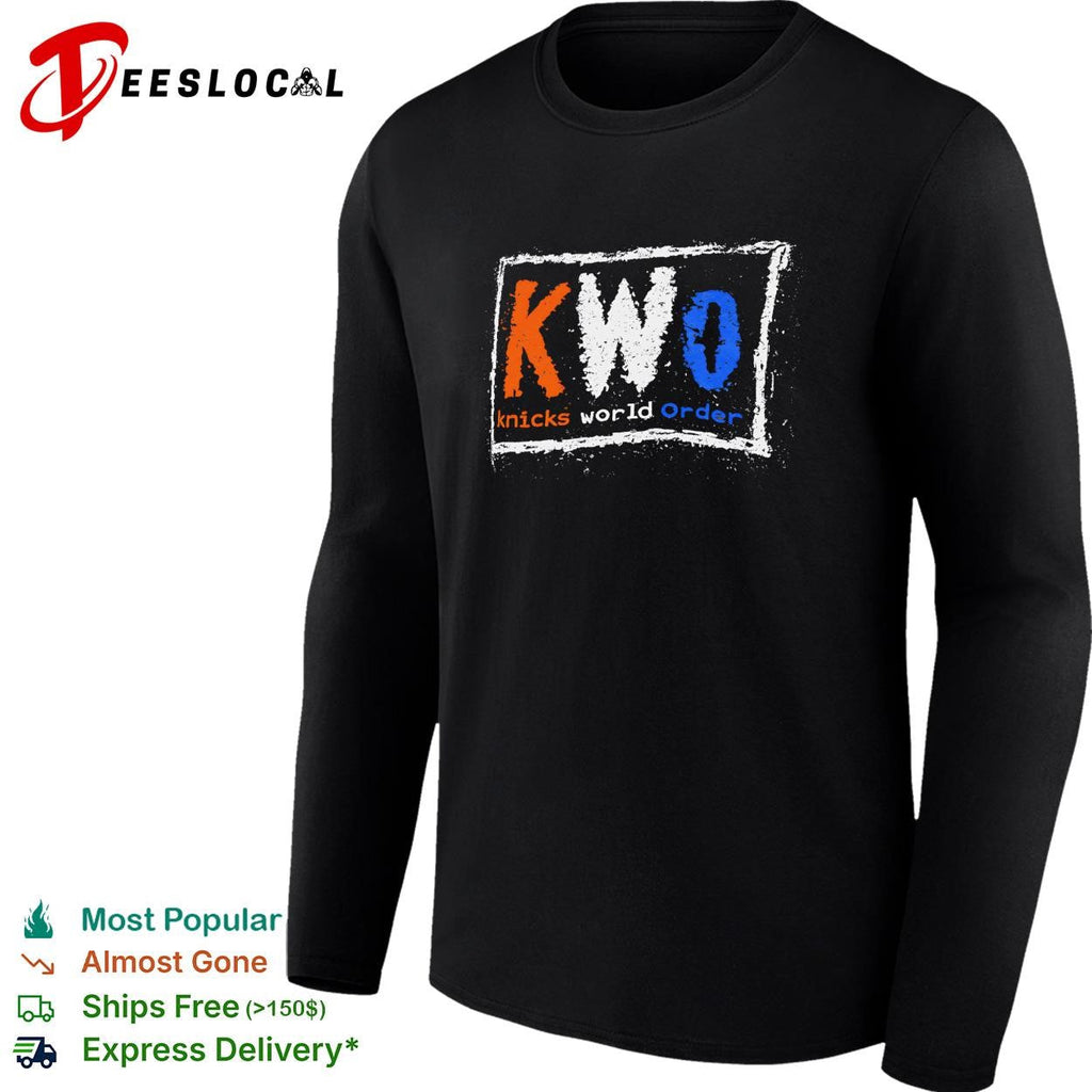 KWO Knicks World Order chalkboard lettering graphic shirt Unisex