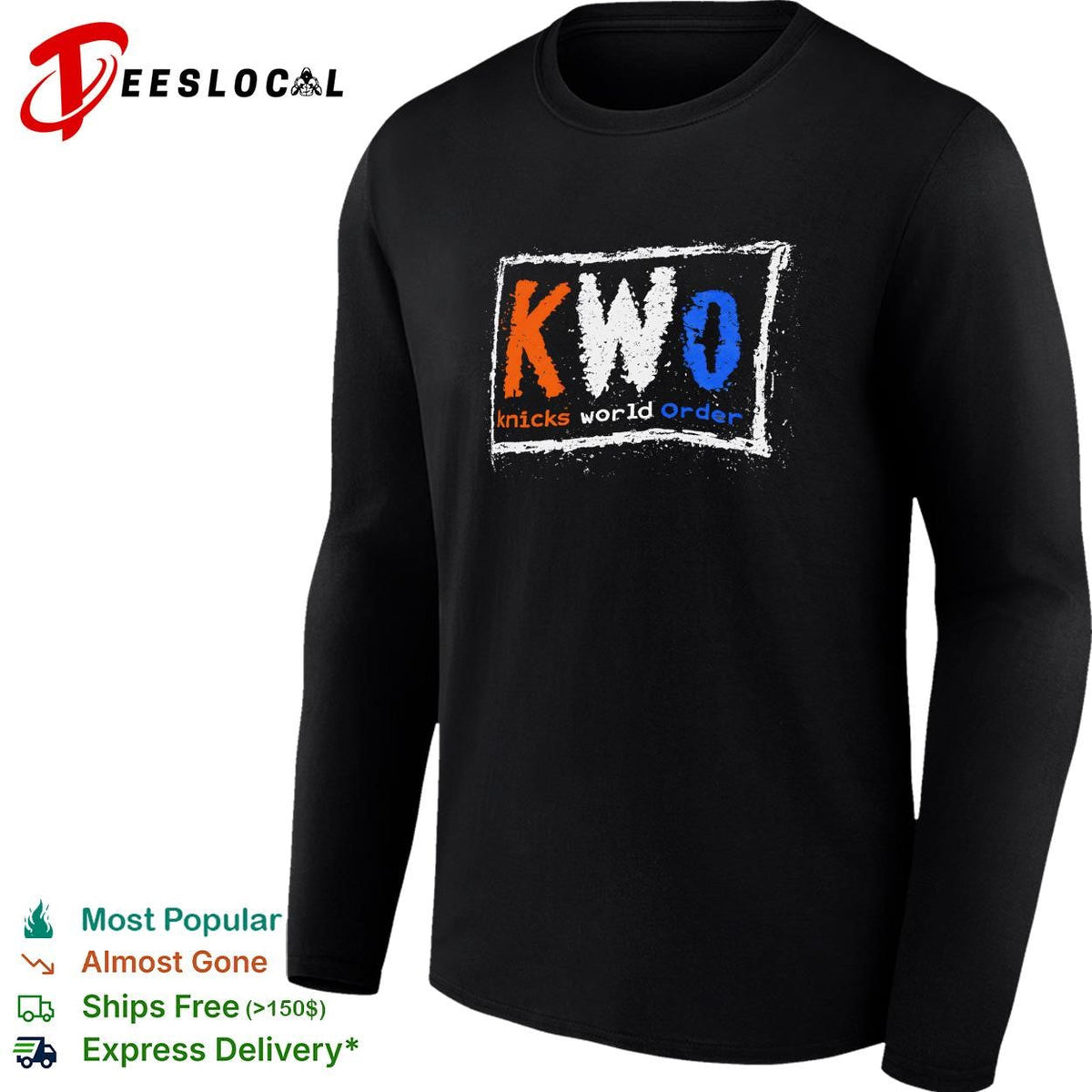 KWO Knicks World Order chalkboard lettering graphic shirt Unisex