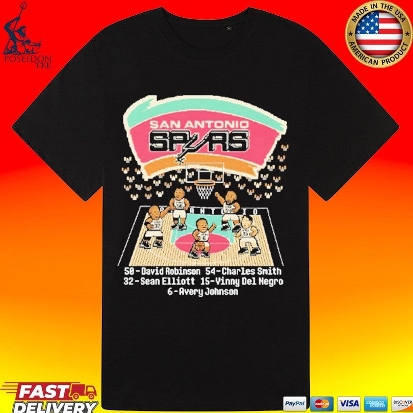 San Antonio Spurs David Robinson Charles Smith Sean Elliott Vinny Del Negro Avery Johnson