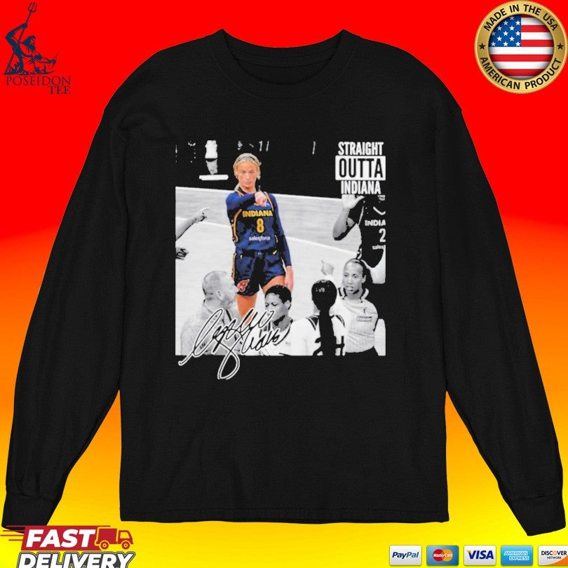 Sophie Cunningham Indiana Fever Wnba Pointing Meme Straight Outta Indiana Signature