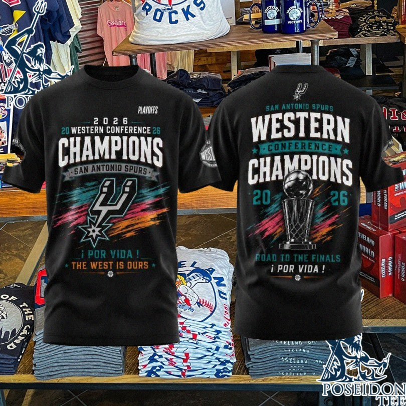 Spurs 2026 Western Conference Champions Por Vida The West Is Ours Unisex