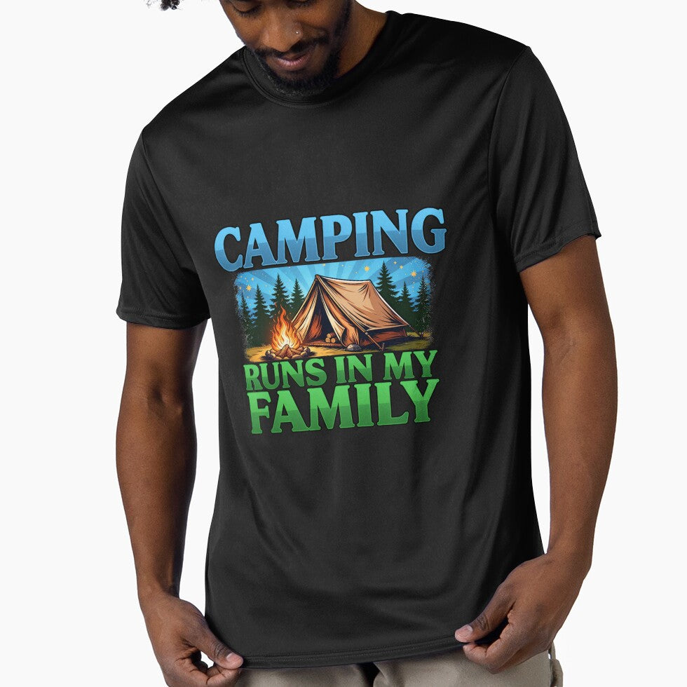 Happy Camper Funny Camping, Funny  Design Family Camping Out Together Under Northern Sky by fantasticdesign
