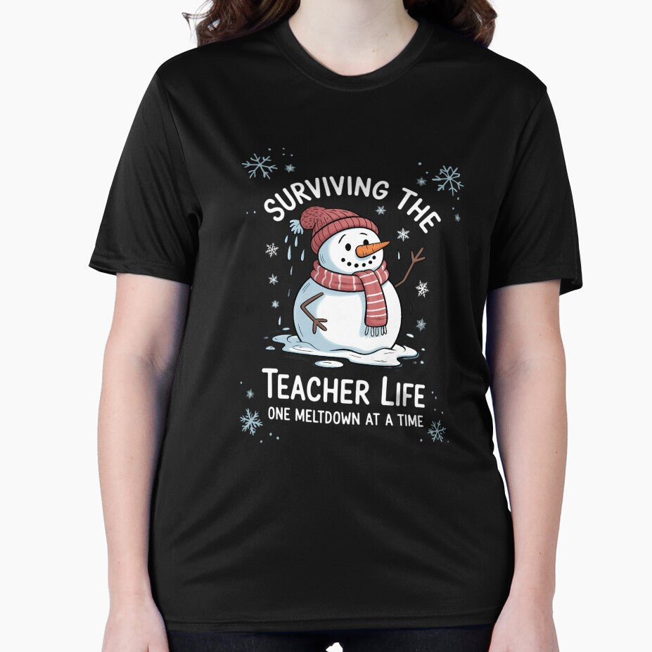 Teacher Christmas One Meltdown At A Time Snowman Winter by papertaless