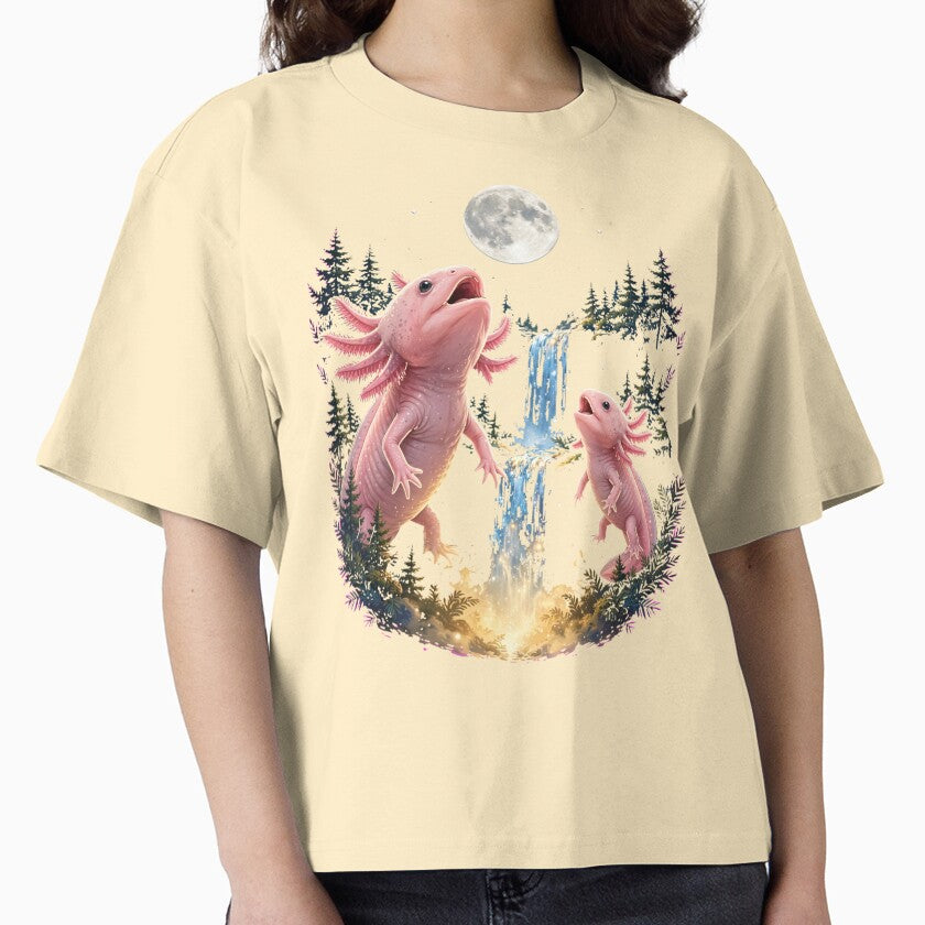 Moonlit Axolotl Howl – Whimsical Night Axolotl Art for Animal Lovers & Cute Aquatic Creature Gifts by Teetreasure2