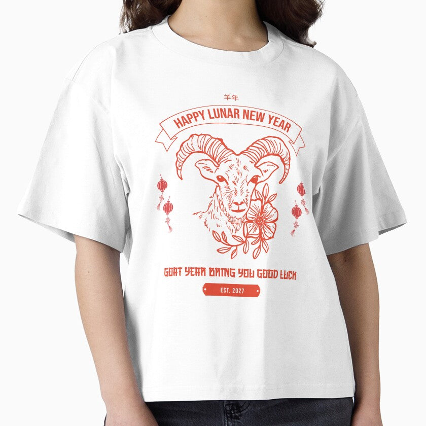 Vintage Chinese New Year Of The Ram Chinese Zodiac Chinese New Year 2027 羊年 by GraTEEtude