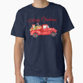 Christmas Vintage Red Pickup Truck with Presents by Maryna Denysenko