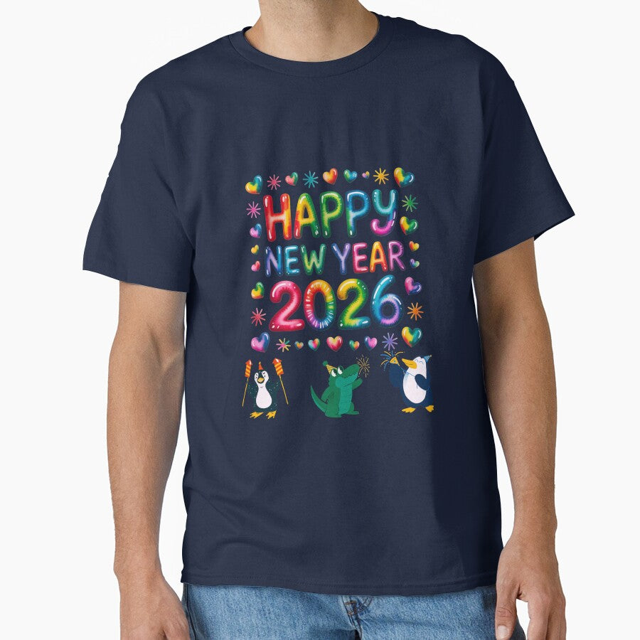 Happy new year - penguins and crocodile by Palmtree94