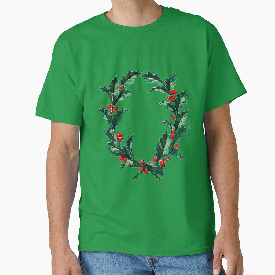 Yule Christmas Holly and Berries Wreath by WiccaFairy