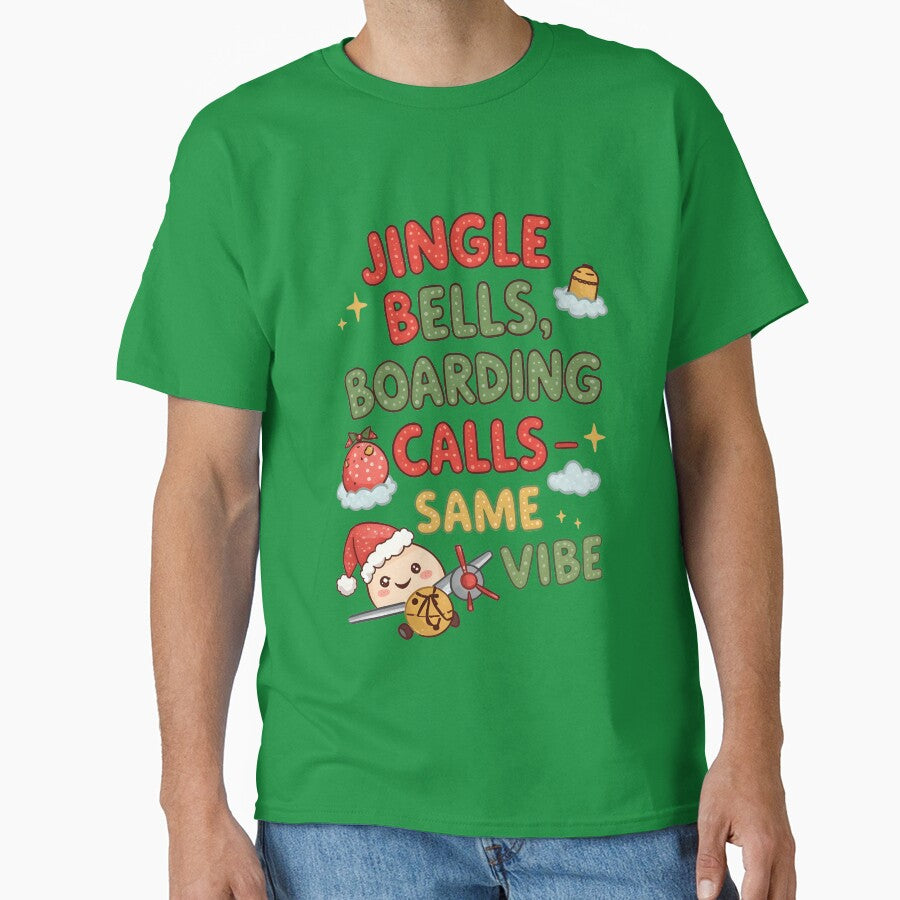 Jingle Bells Boarding Calls Same Vibe – Cute Christmas Travel Quote Design by ThePunnyTraveler