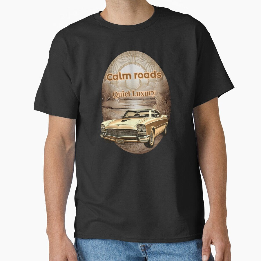 Calm Roads -Quiet Luxury vintage ando Sunset art by Digidelico