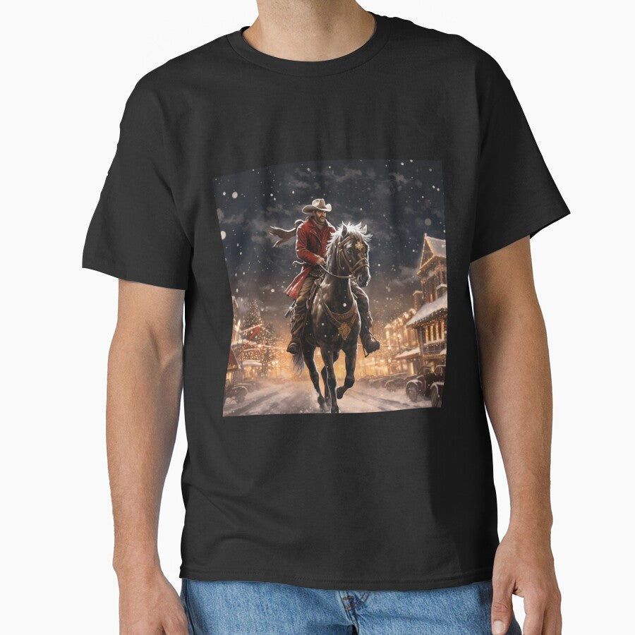 Vintage-inspired Christmas Cowboy on Horseback by CardsandCanvas