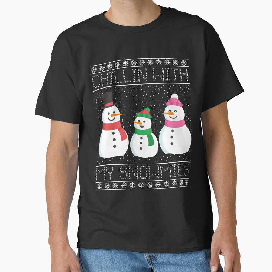 Chillin With My Snowmies Funny Snowman Christmas Xmas Family Ugly Christmas Sweater by mrsmitful