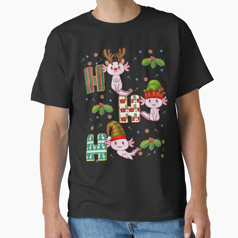 Axolotl Ho Ho Ho Merry Christmas Xmas Novelty by Nzgiftsandmore