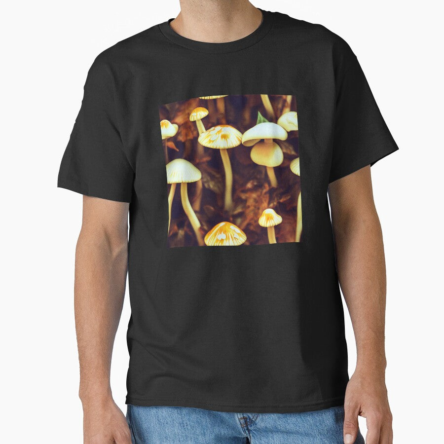 Small mushrooms growing from the forest floor by JinxedMonster