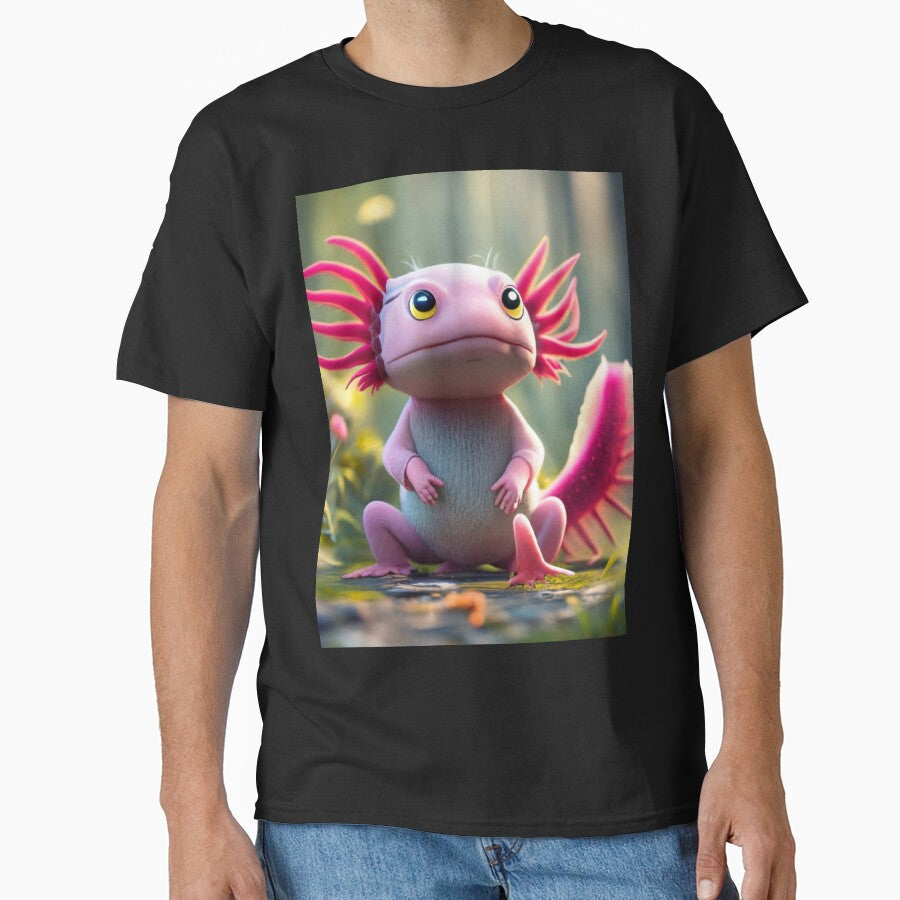 "Axolotl dinosaur": funny cyberpunk Axolotl gift. by Obinne