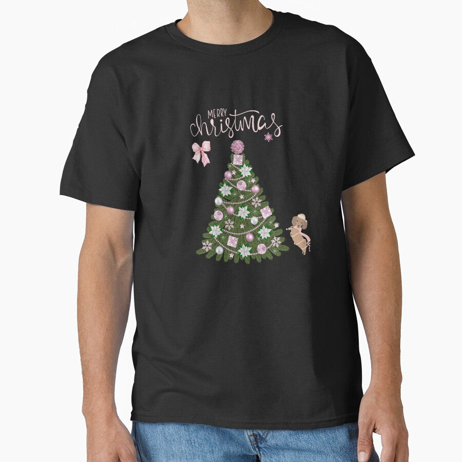 Cute Christmas design with a Christmas tree and dog by Alelmisira