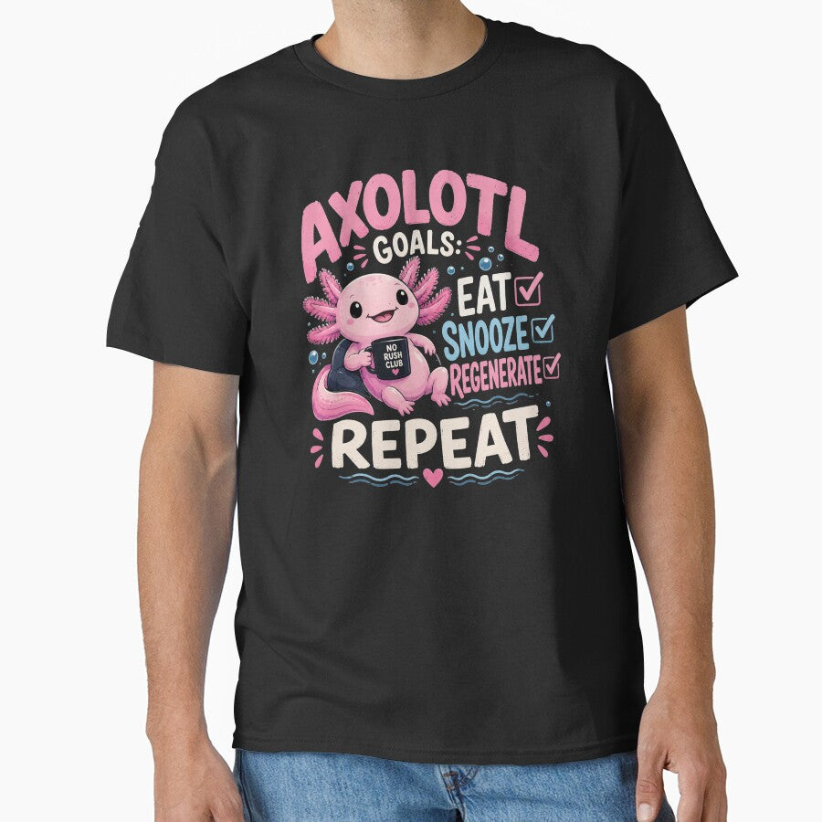 Cute Whimsical Axolotl Goals by Weirdwildco69