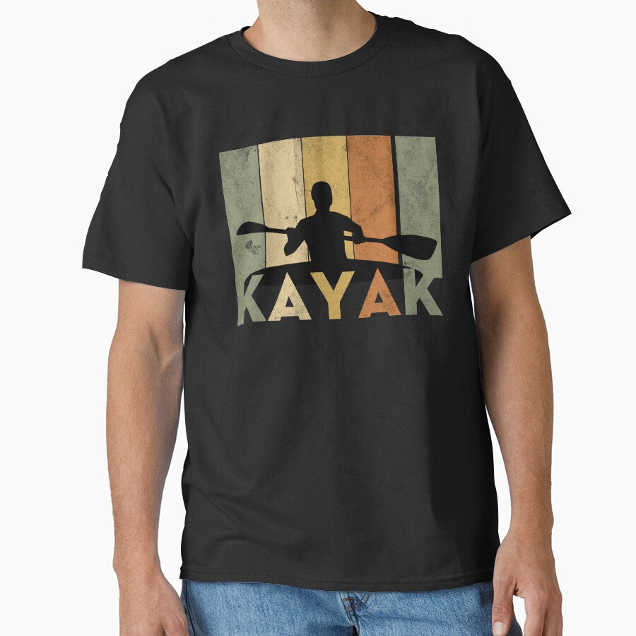 Vintage Retro Kayak T-Shirt Kayak Lover Tee Shirt by chihai