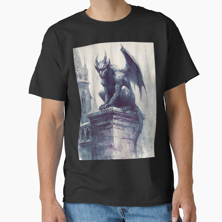 Moody Dark Academia Gargoyle Statue by bapupa