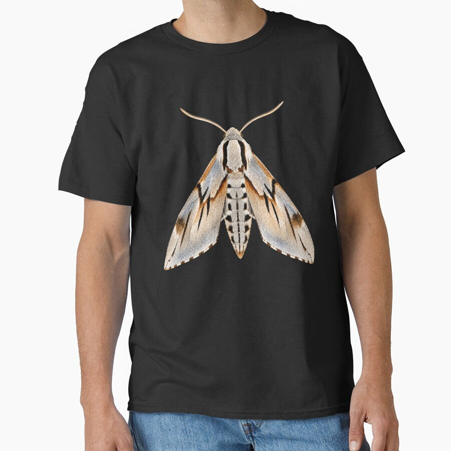 Pine Hawk Moth Sphinx Pinastri Watercolor Style by Harpagann
