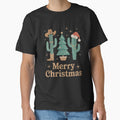 Merry Christmas Western Cowboy Trees Cactus by FranzFriesen