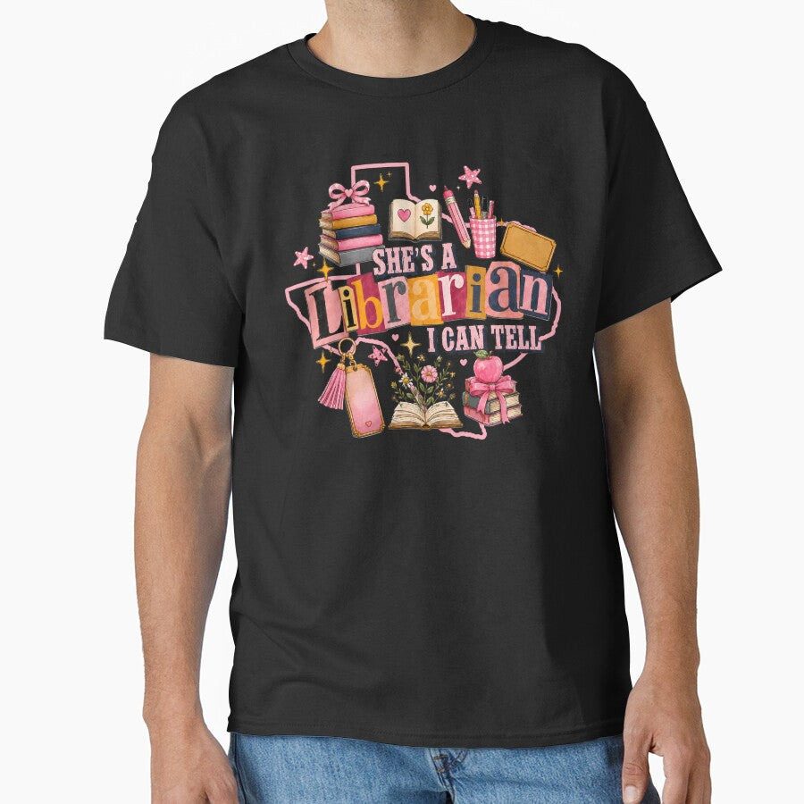 She's A Librarian I Can Tell Western Book Lover Design by VGAfanatic
