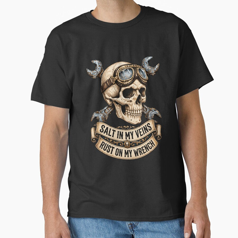 Biker Skull Skeleton Motorcycle Mechanic Garage by netimdomains