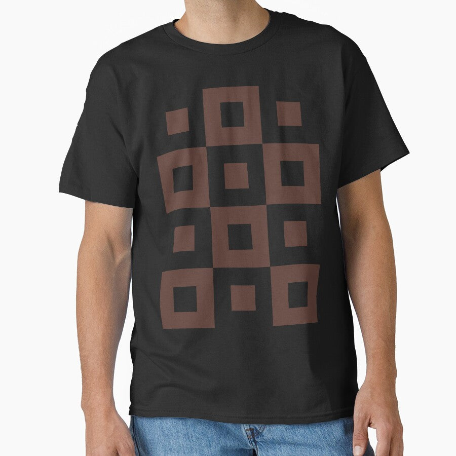 minimalist squares in brown and black dark academia pattern by neopop