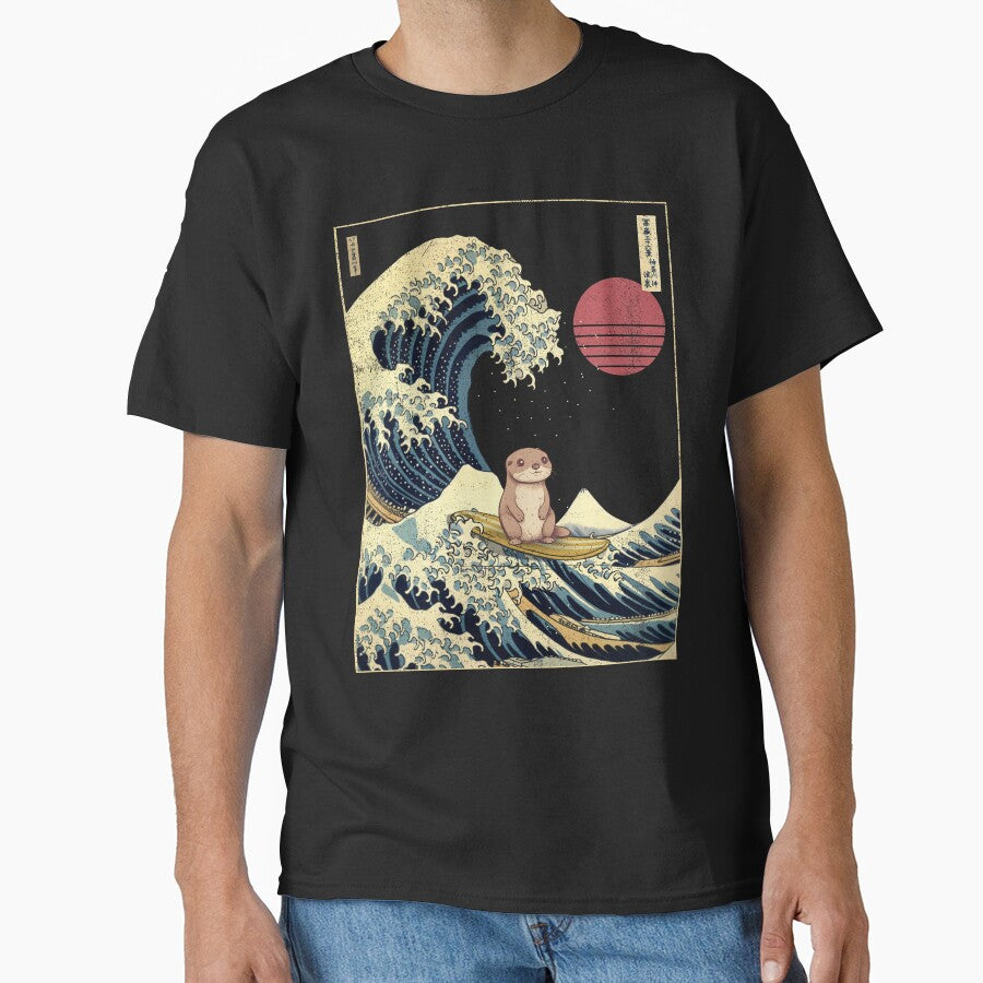 Otter Kanagawa Japanese Surfing Wave by rafaeltto