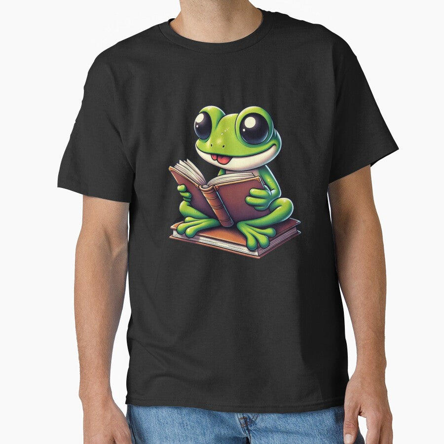 Charming Bookworm Frog Illustration: A Reader’s Delight by haitrieuic96