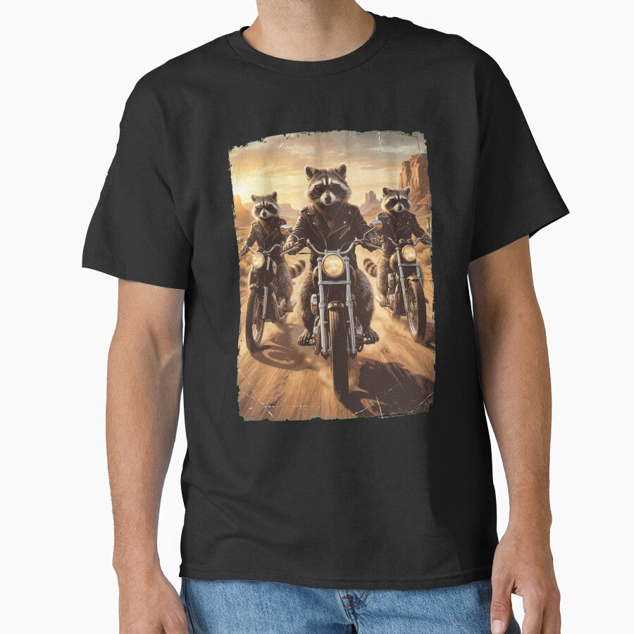 Funny Raccoon Motorcycle Meme Animal Lover by DoodleTortle