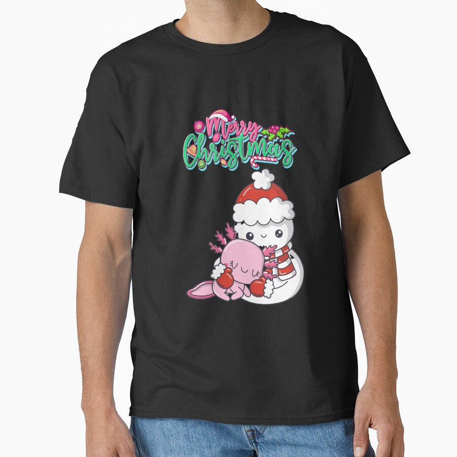 Merry Christmas, Snowman and Axolotl by CraftyrCreator