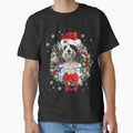 Tibetan Terrier Christmas Wreath Decoration Xmas Pajamas by IsraelCastro