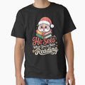He Sees What You've Been Reading - Funny Christmas Santa Book Lover Gift by LovelyEvaDesign