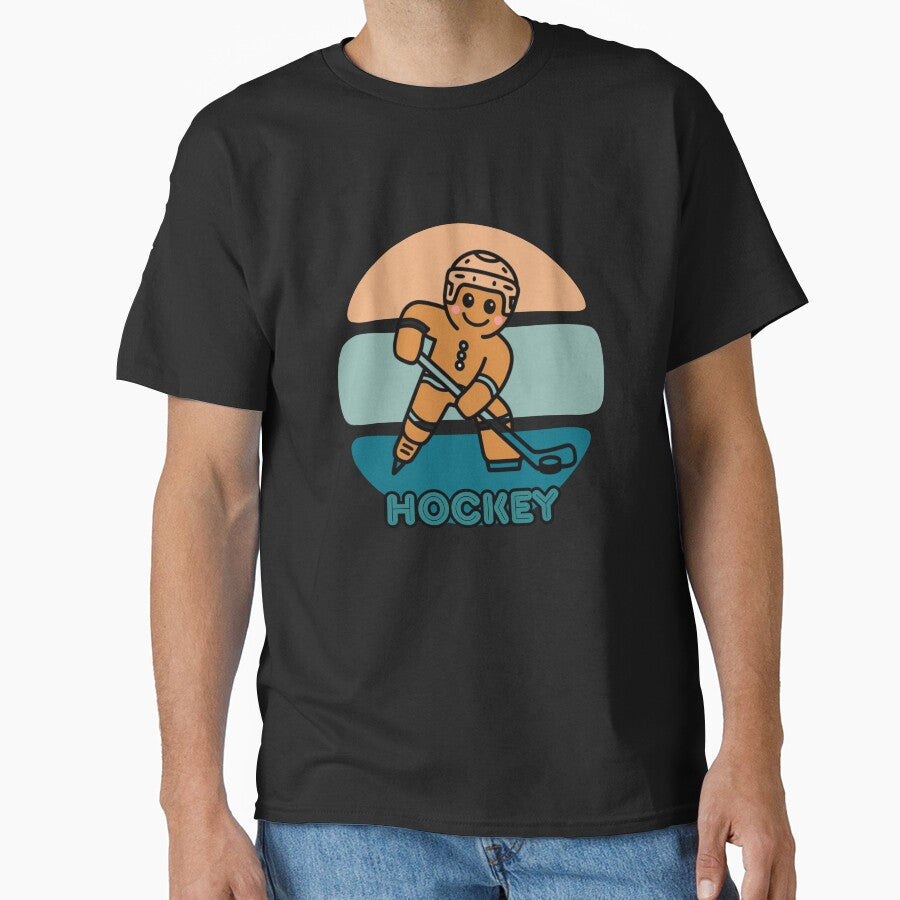 Gingerbread man plays hokckey ,   Christmas Hockey Funny Gingerbread, Santa's favorite player by KolorellaS