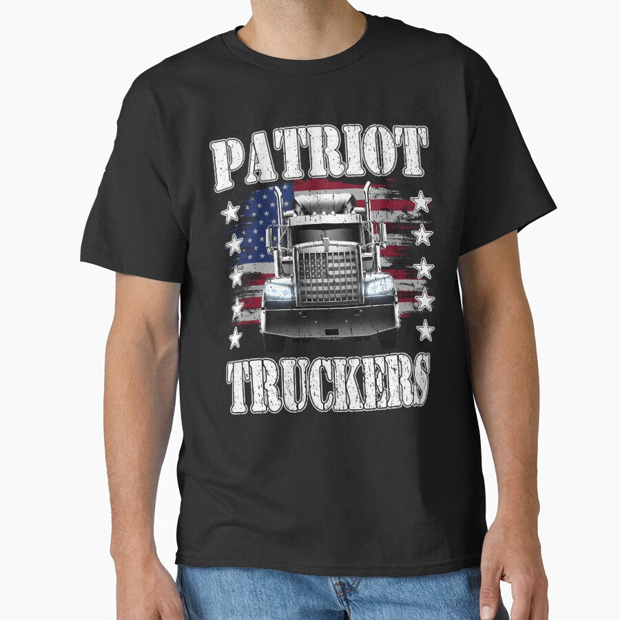 Patriot Truckers American Flag Semi Truck Proud Trucker USA Truck Driver freedom trucker liberty democracy cool truckers by Jt41