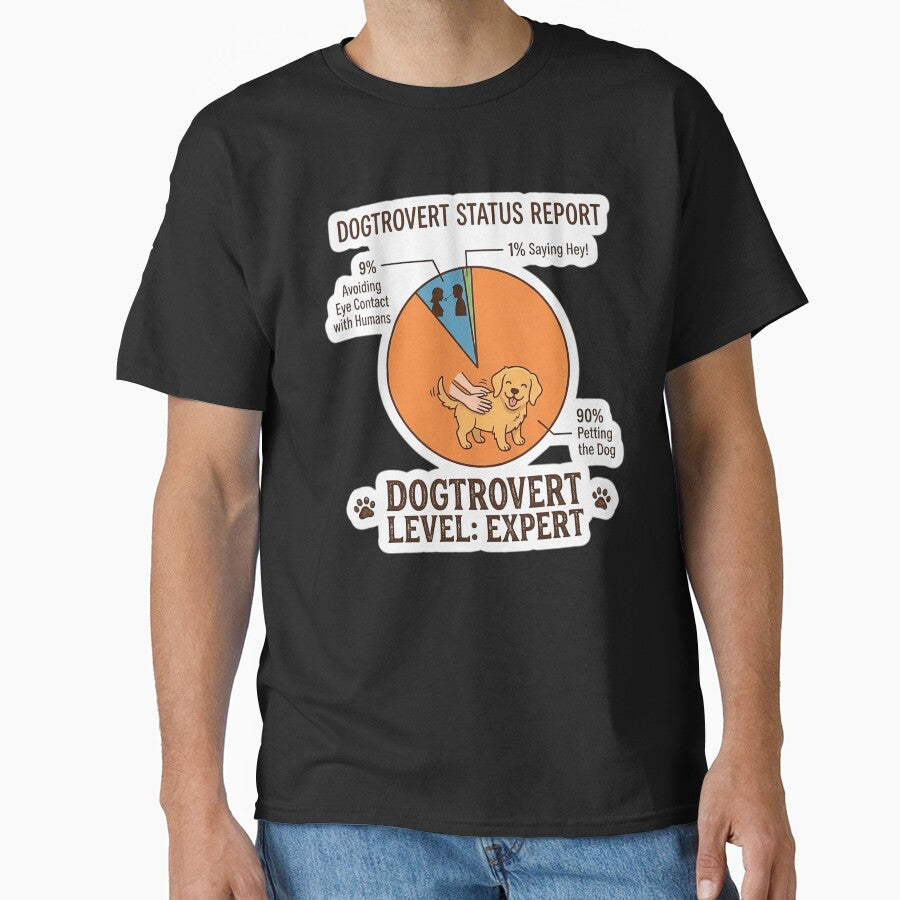Dogtrovert Status Report Funny Pie Chart - Dogtrovert Level Expert by HUBERitC-oCYCN
