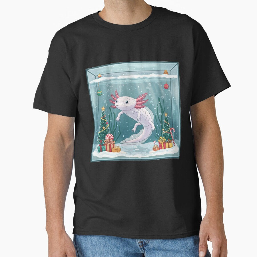 Festive Axolotl Winter Wonderland Aquarium by k3rstman1