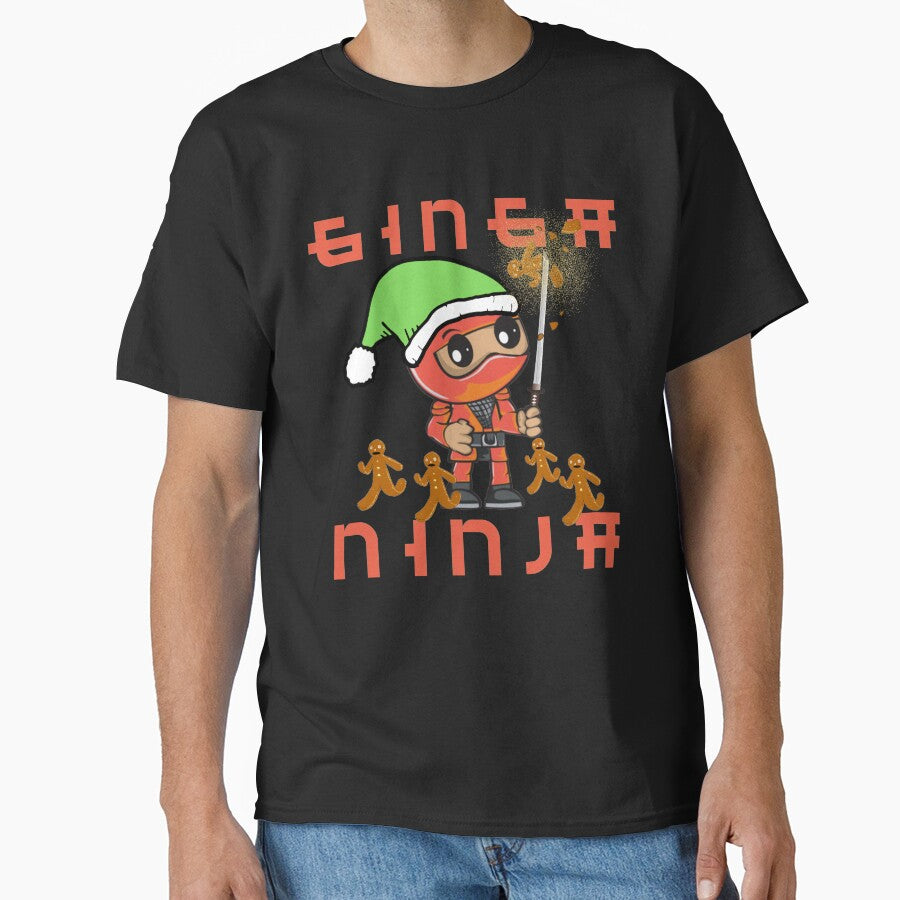 Ginga Ninja Funny Christmas Ninja & Gingerbread Men by The Masked Designer