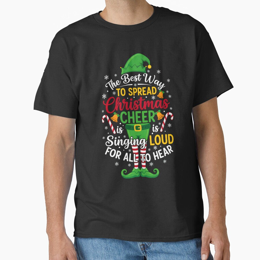Spread Christmas Cheer Singing Loud Elf Quote by VividDripCo